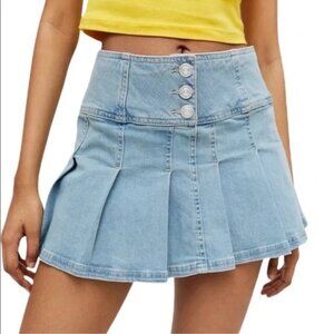 Urban Outfitters BDG Denim Pleated Mini Skirt Size XS